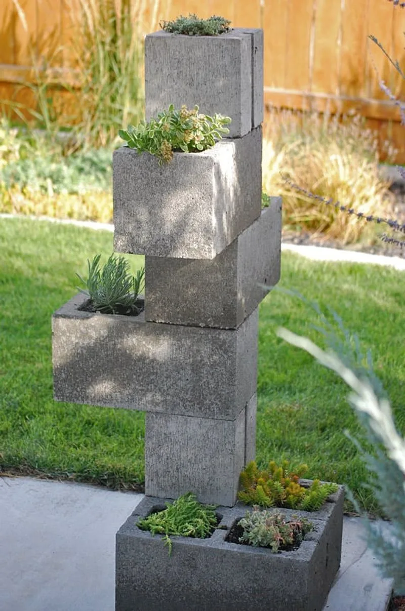 Cinder Block Tower Garden