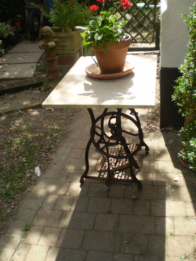 Antique Sewing Machine Table