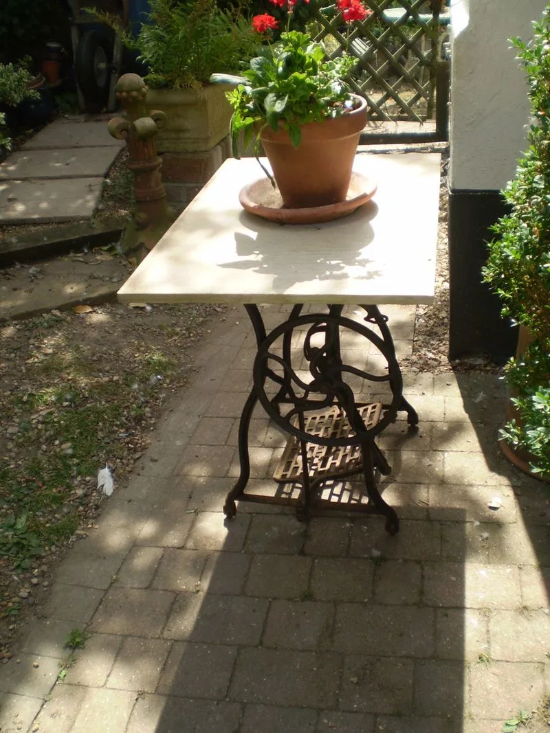 Antique Sewing Machine Table