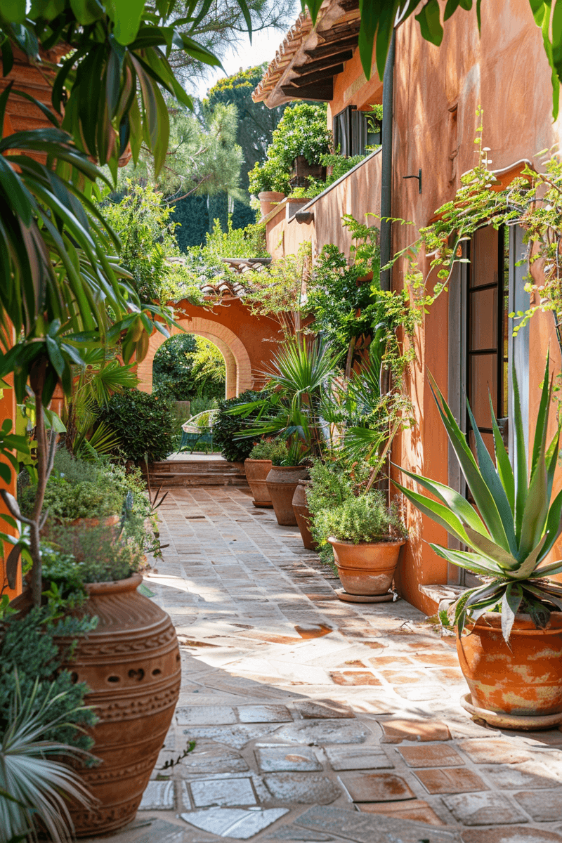Mediterranean Courtyard Garden