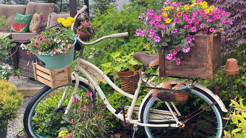 Cottagecore Bicycle Planter