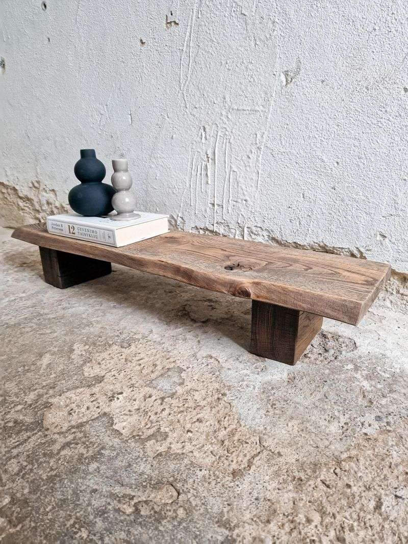 Weathered Wooden Benches