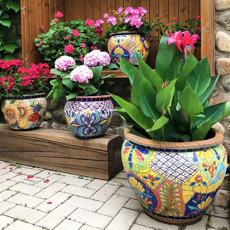 Artistic Mosaic Pots