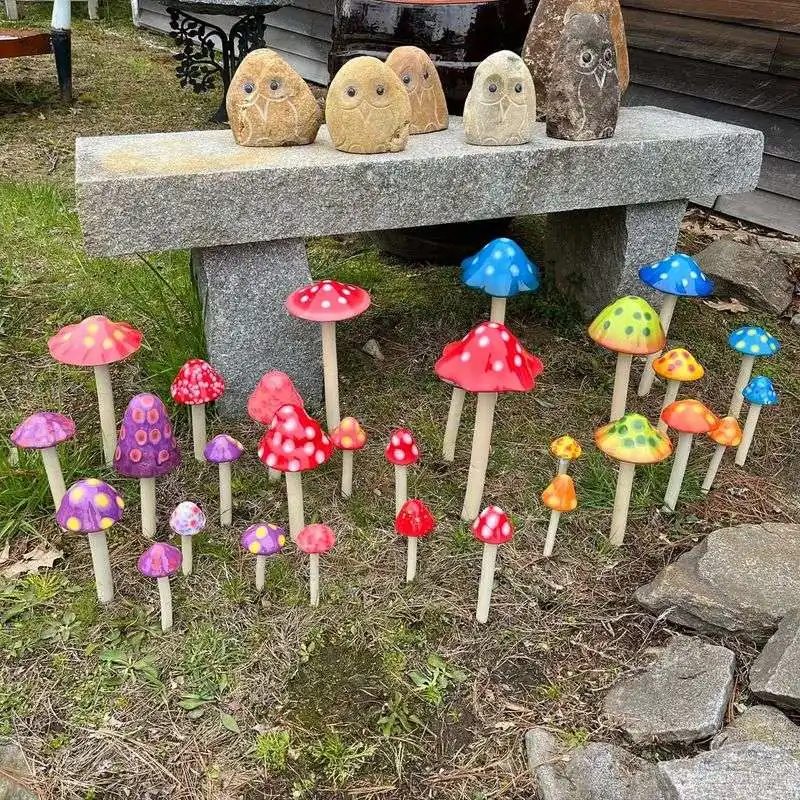 Ceramic Garden Mushrooms