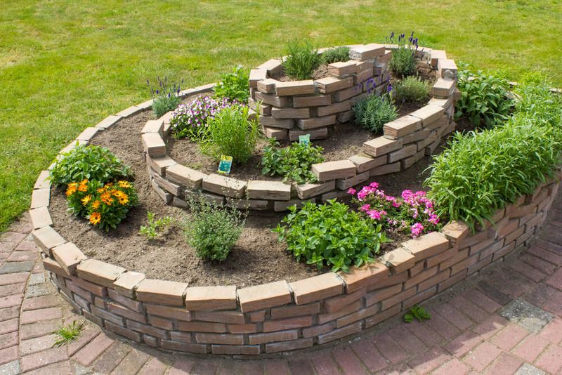 Cinder Block Herb Spiral