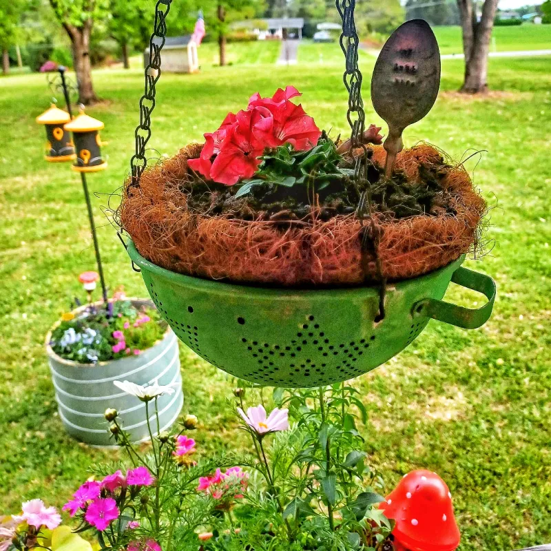 Colander Hanging Planters