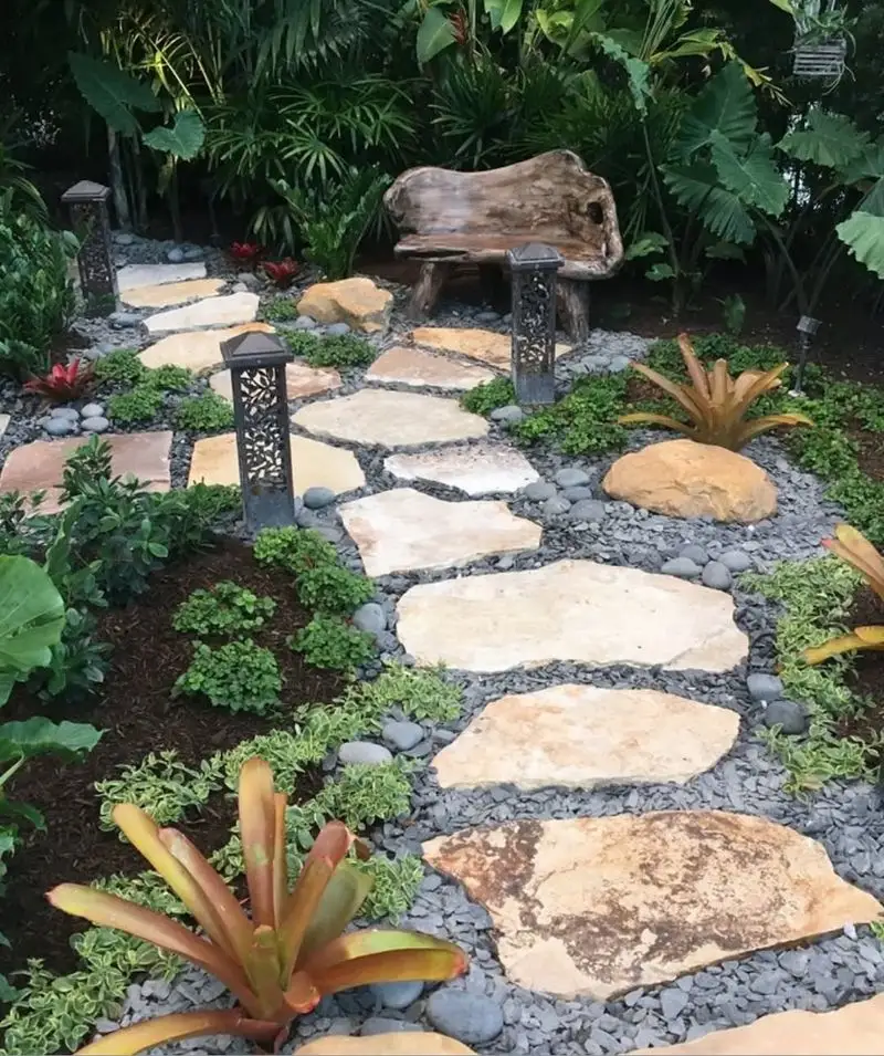 DIY Stone Pathway