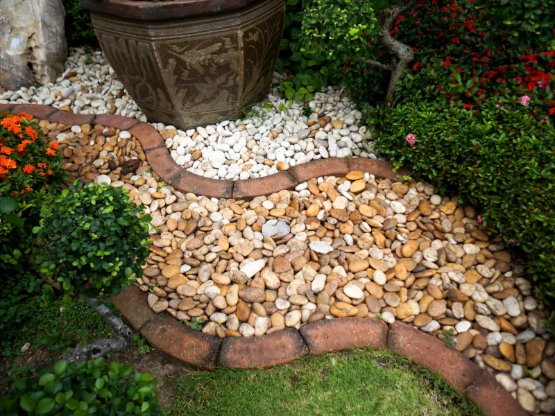 Decorative Gravel or Pebble Beds
