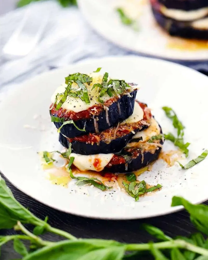 Eggplant Parmesan Stacks