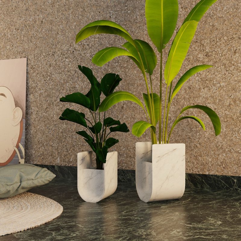 Elegant Marble Planter