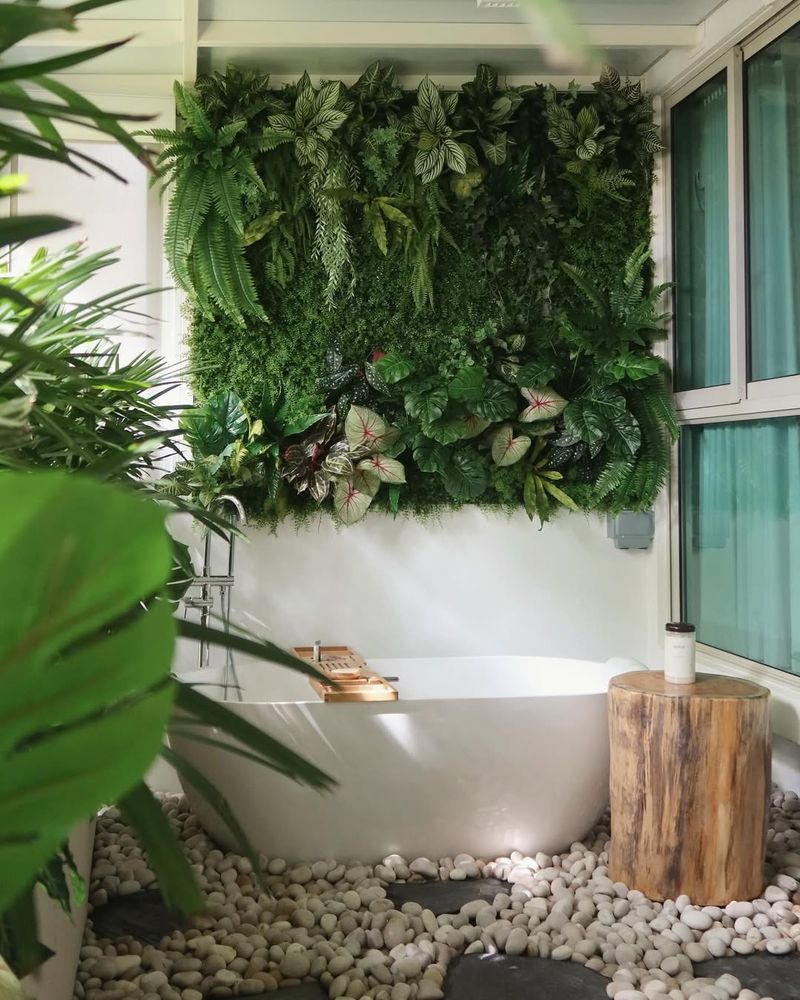 Faux Green Walls