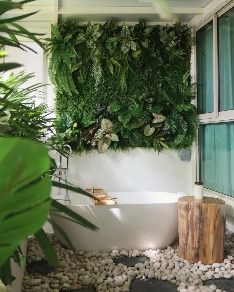 Faux Green Walls