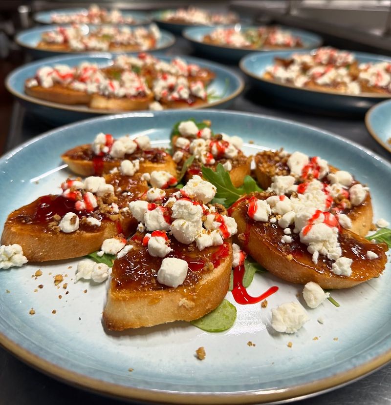 Fig and Strawberry Bruschetta