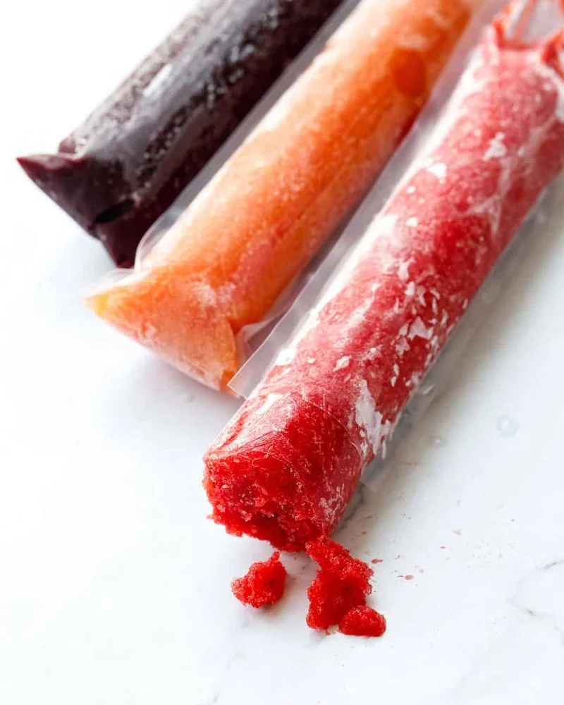 Fig and Strawberry Popsicles