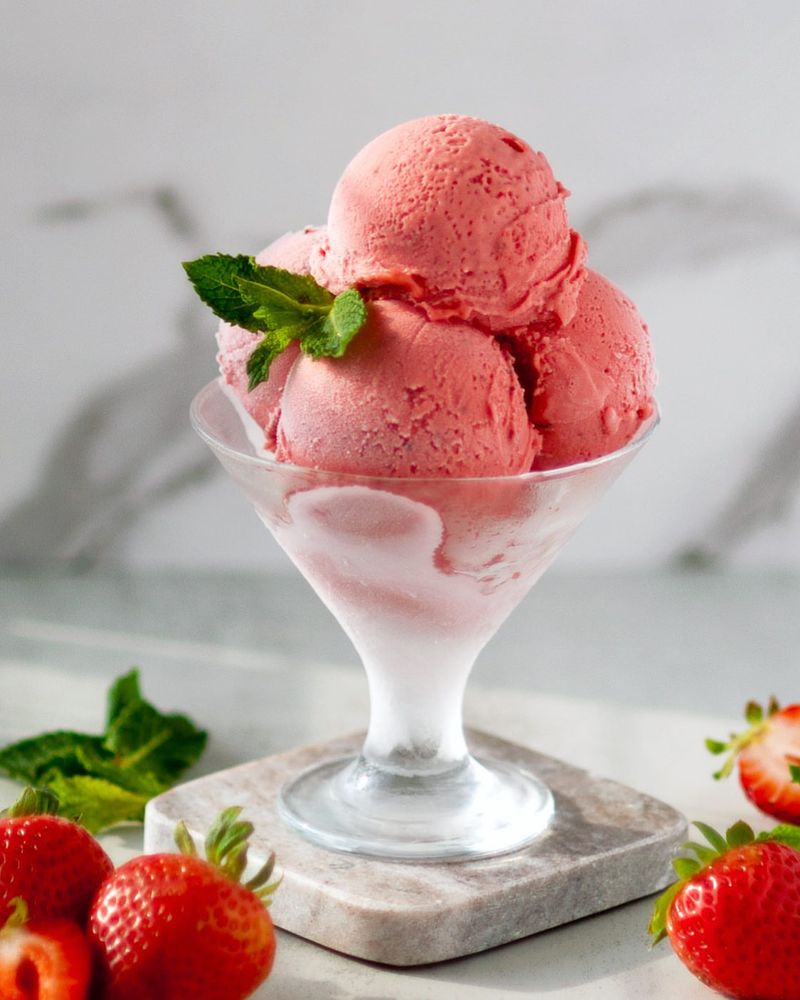 Fig and Strawberry Sorbet