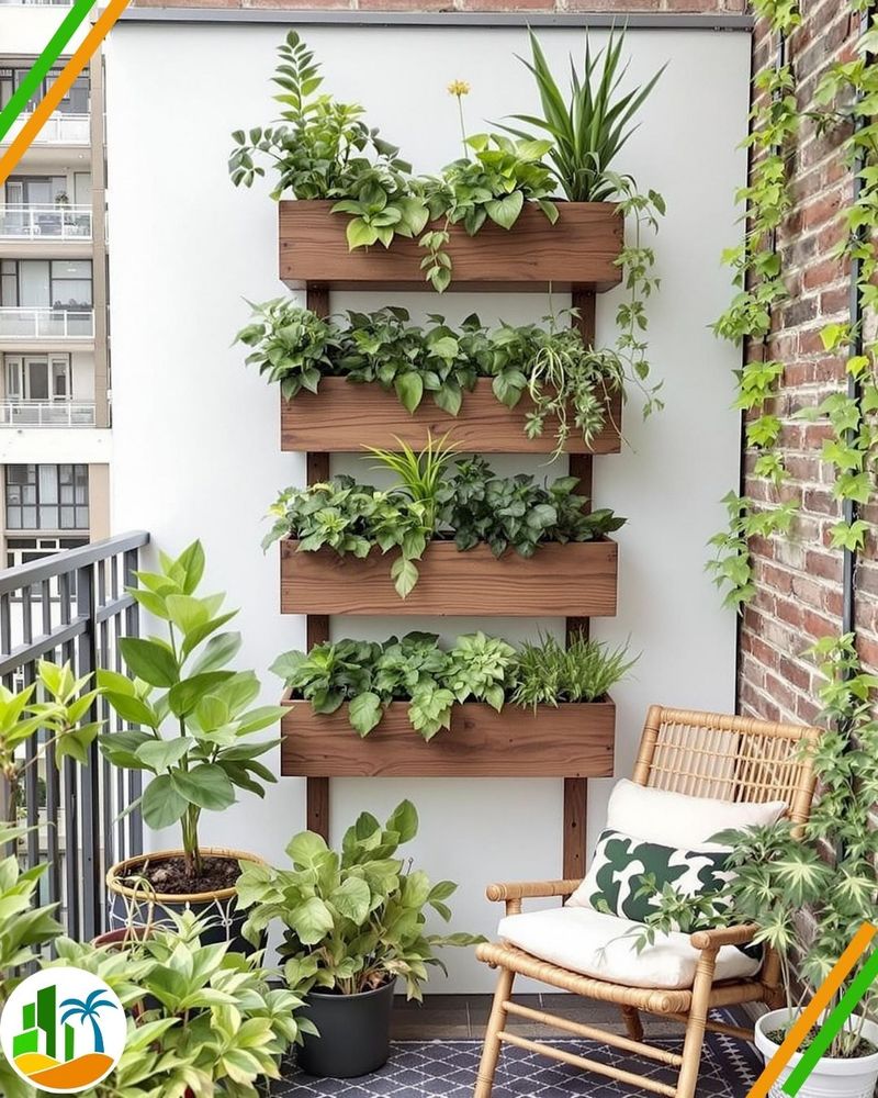 Floating Shelves with Planters