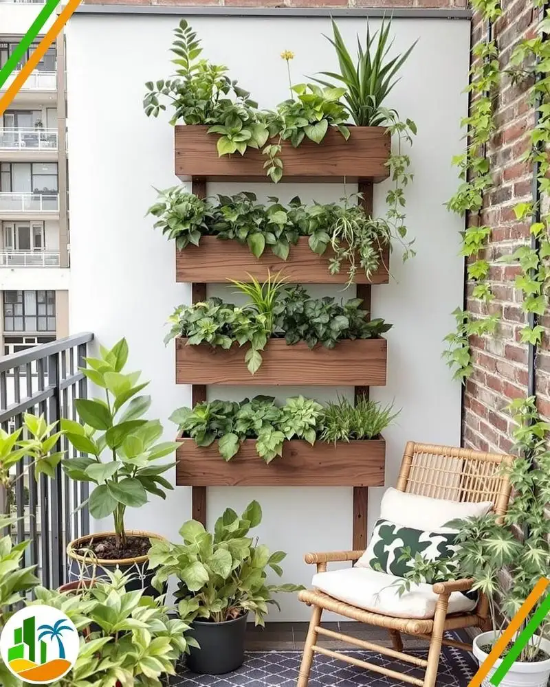 Floating Shelves with Planters