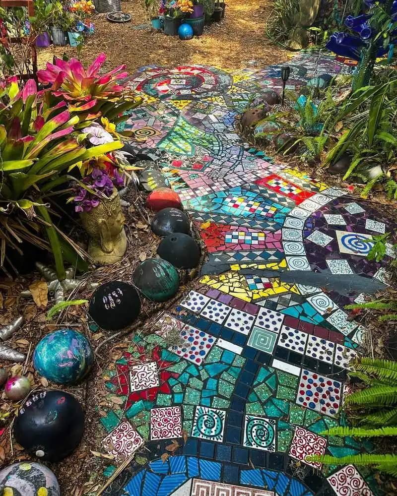 Garden Path from Broken Tiles