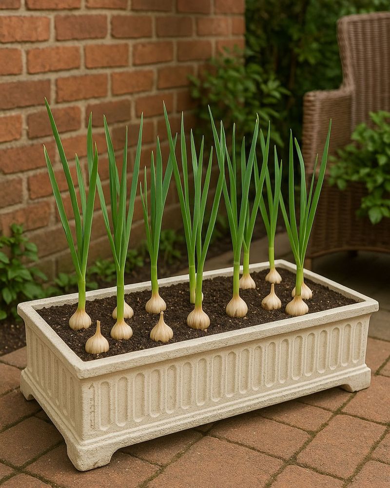 Garlic in Containers