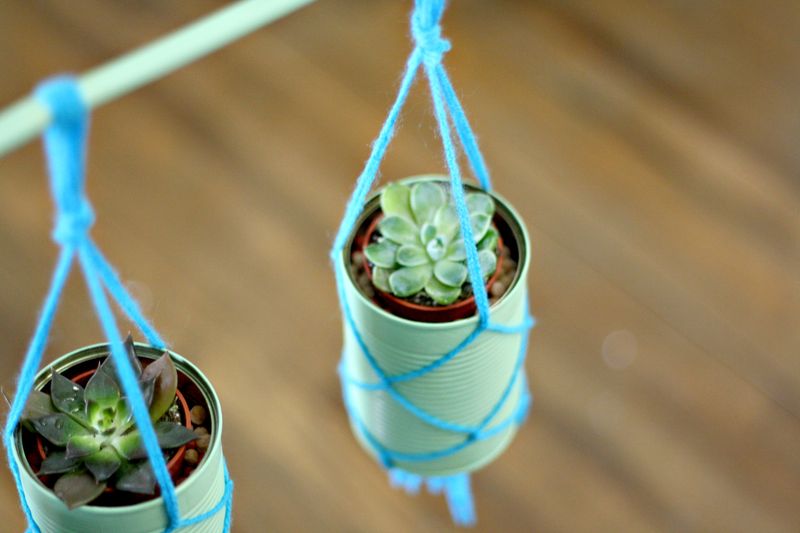 Hanging Can Planters