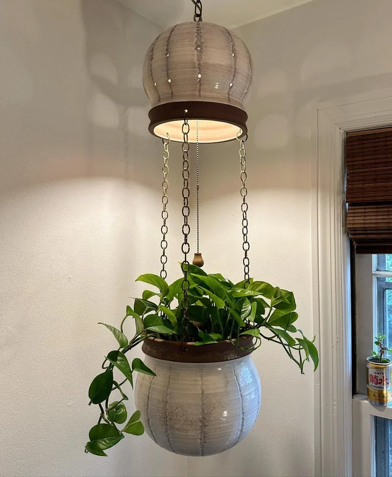 Hanging Planters with Lights