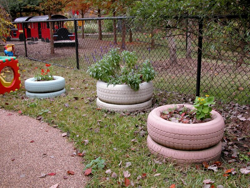 Old Tire Raised Bed