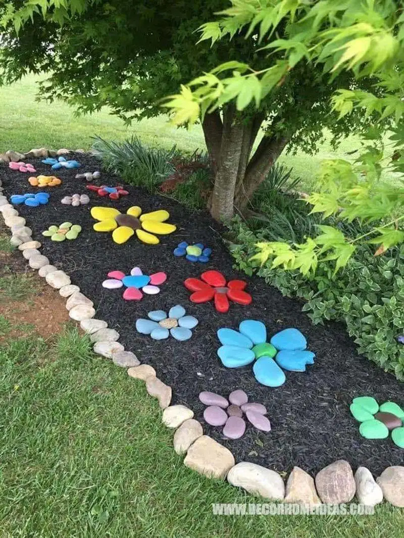 Painted Garden Rocks