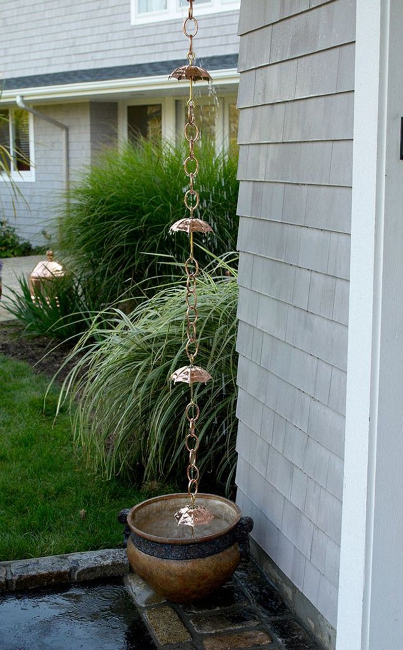 Rain Chain Rainwater Collector