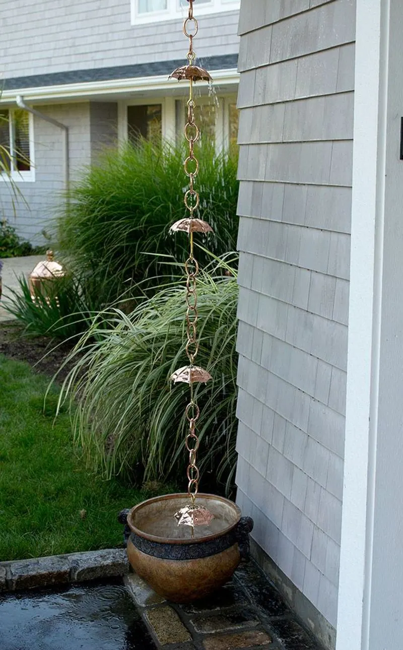 Rain Chain Rainwater Collector