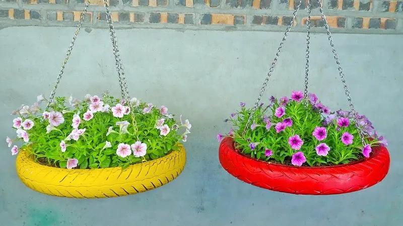Recycled Tire Planters