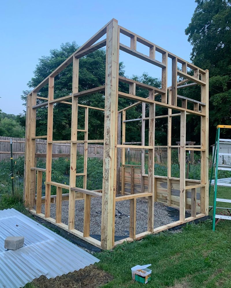 Repurposed Window Frame Greenhouse