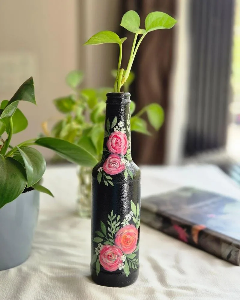 Repurposed Wine Bottle Planters