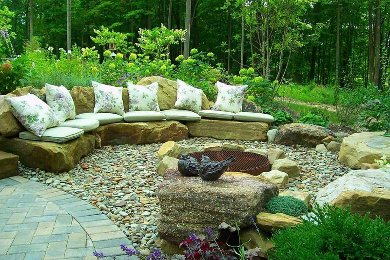 Rocky Garden Bench