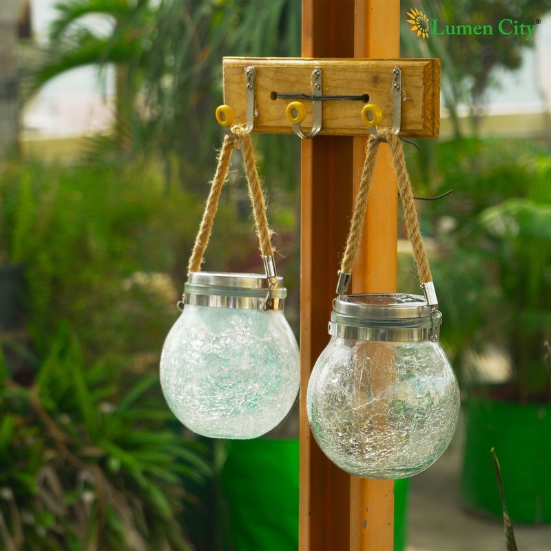 Solar-Powered Mason Jar Lanterns