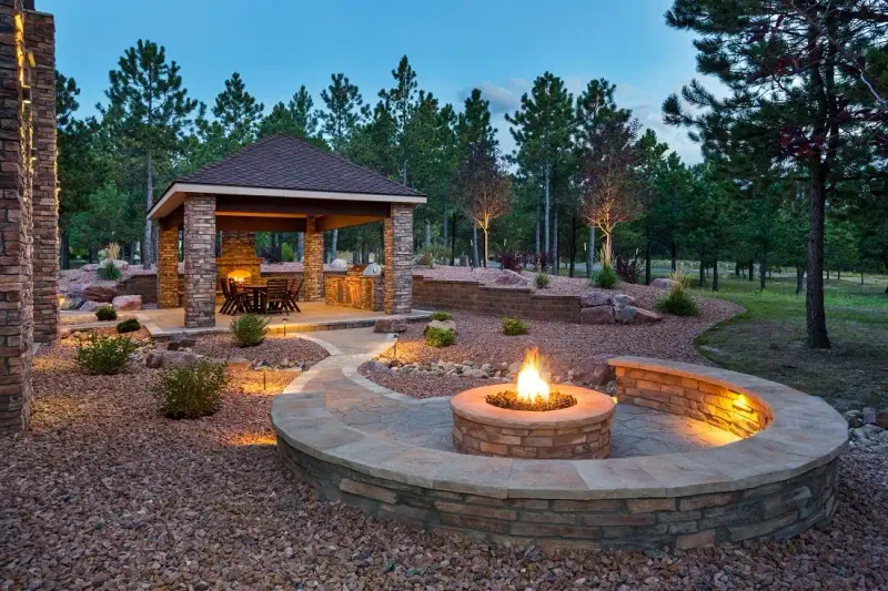 Rocky Fire Pit Gathering