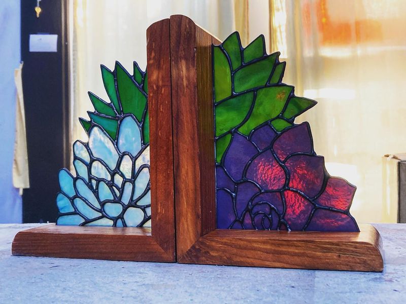 Succulent Bookends