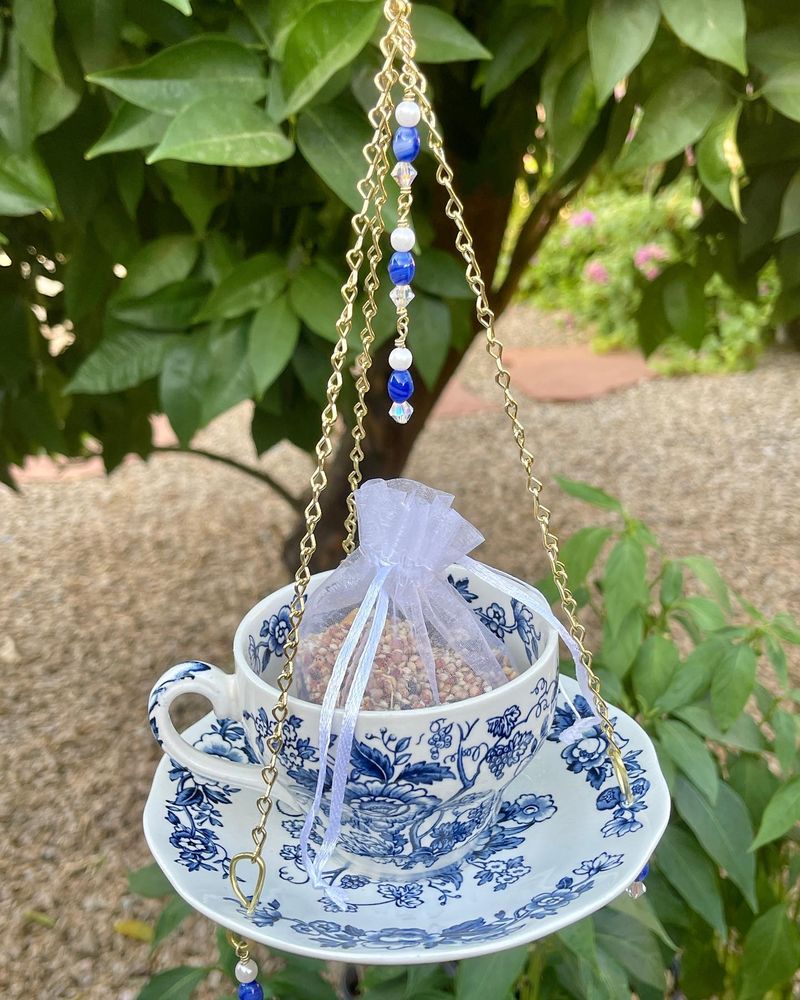 Tea Cup Bird Feeder