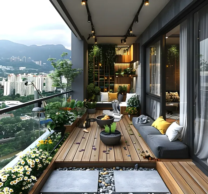The Enchanting Balcony Oasis