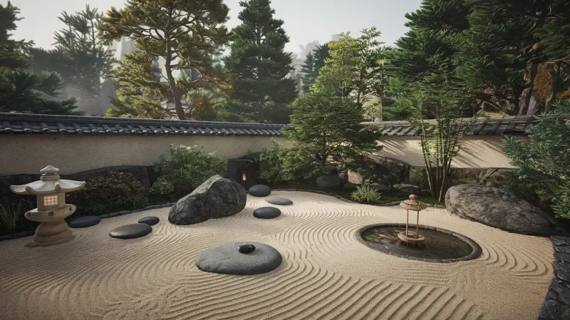 The Tranquil Zen Courtyard