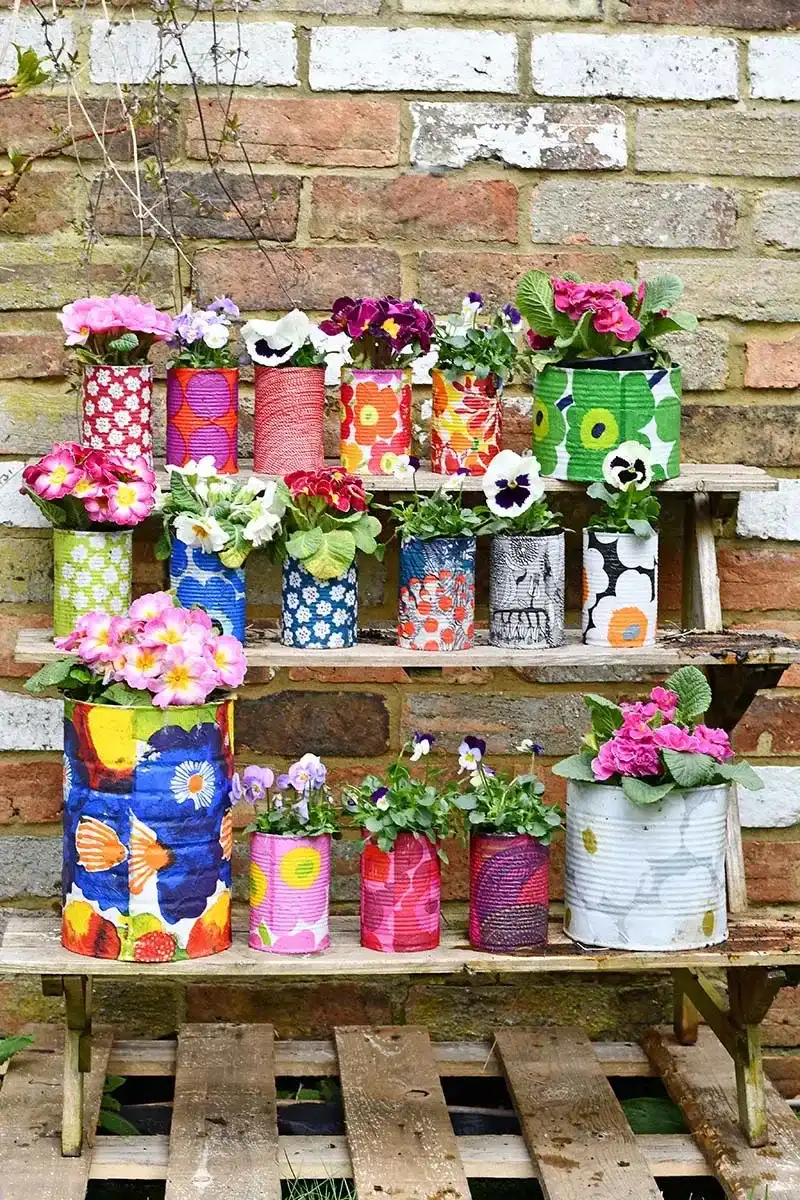 Upcycled Tin Can Garden