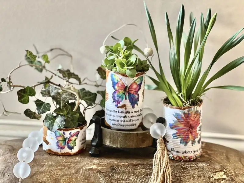 Upcycled Tin Can Planters