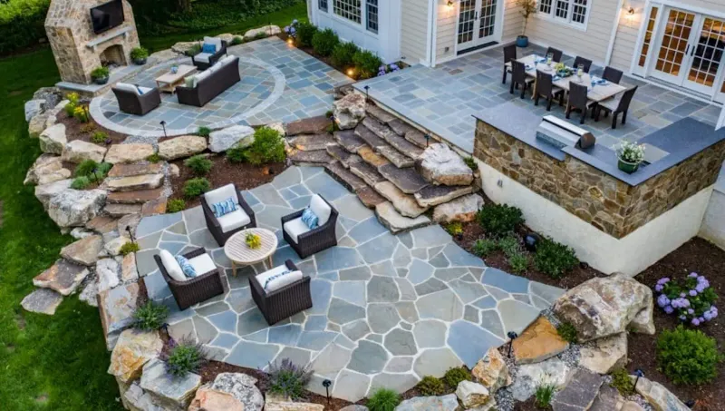 Stone Patio Seclusion