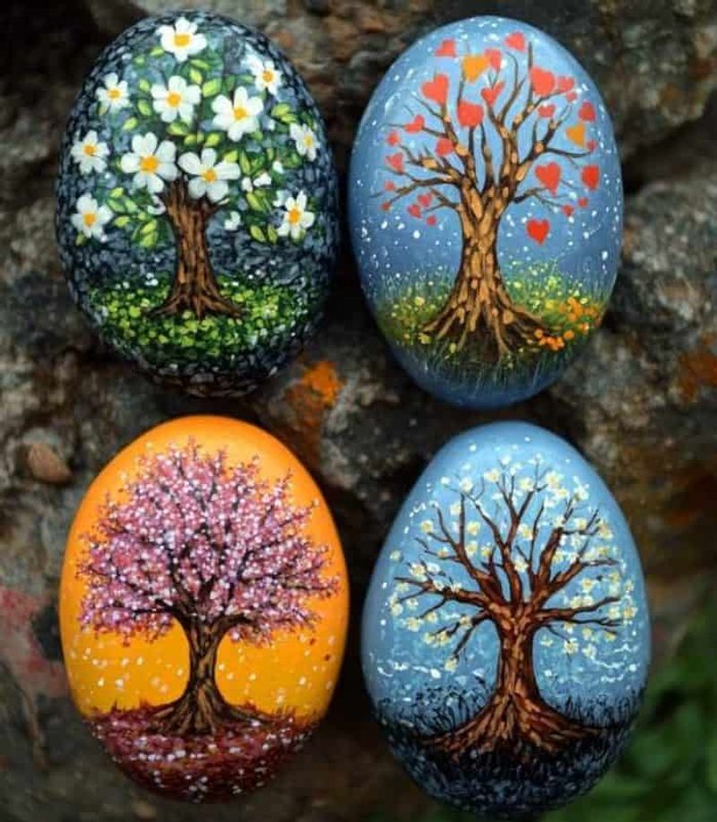 Vibrant Painted Rocks