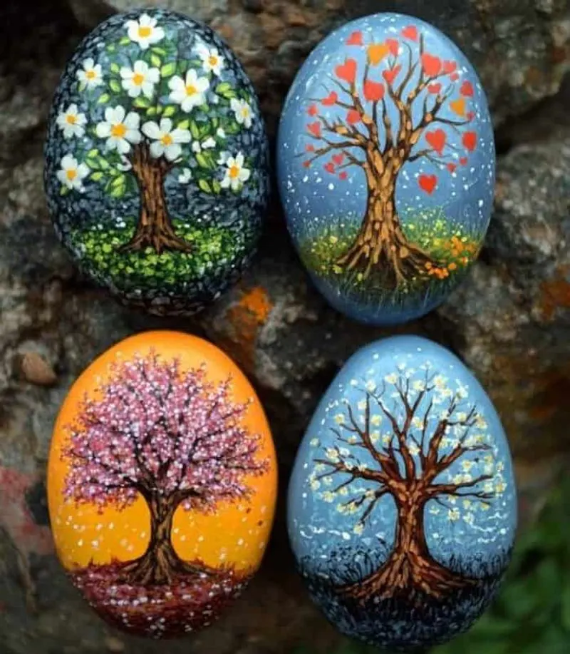 Vibrant Painted Rocks