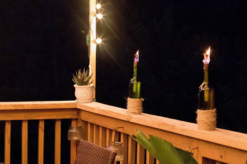 Wine Bottle Torches
