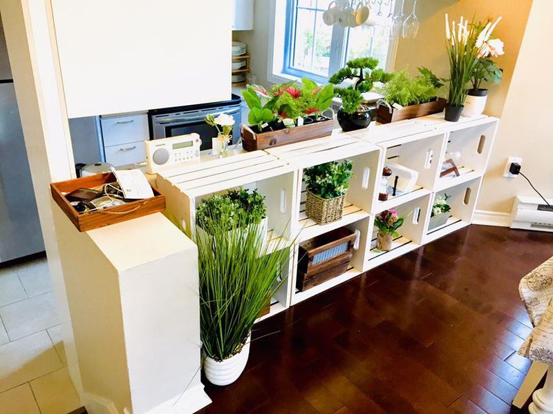 Wooden Crate Shelves