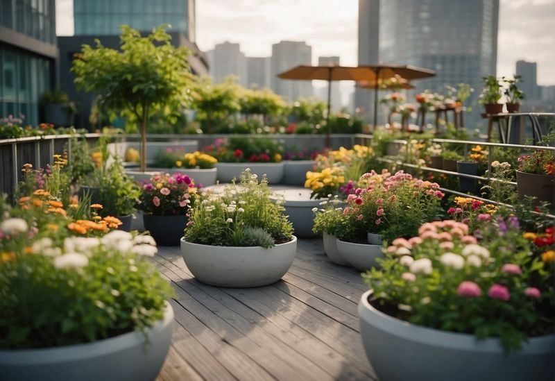Vibrant Rooftop Garden