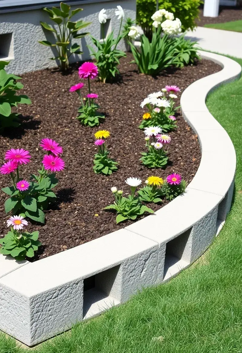 Concrete Block Border