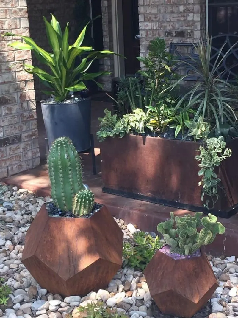 Geometric Metal Planters