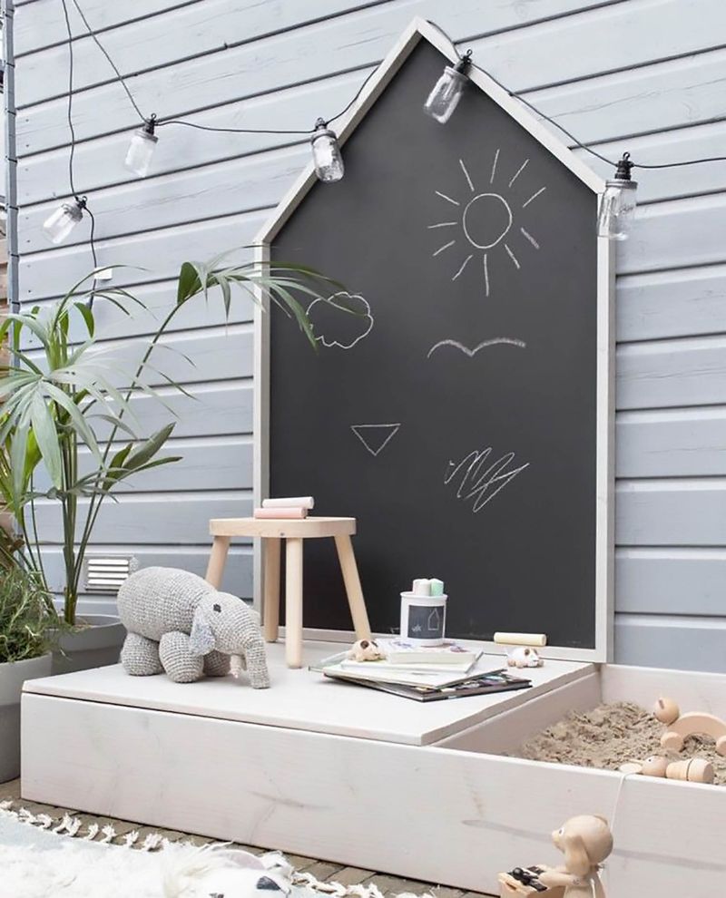 Outdoor Chalkboard Wall